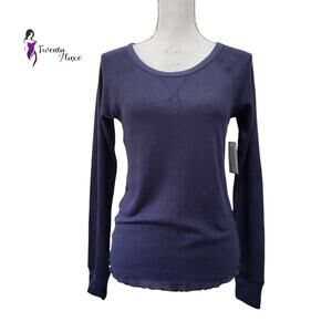 BP Navy Blue Waffle Knit Pullover Sweater Size S